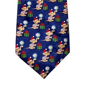 Men’s Keith Daniel’s 100% Silk Handmade Christmas Mouse Necktie